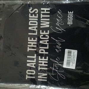 Black Tote Bag with Quote